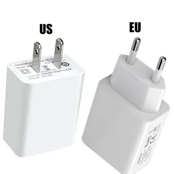 Высококачественное USB-зарядное устройство мощностью 18 Вт, зарядное устройство для мобильного телефона, быстрая зарядка, USB-штекер, Портативные зарядные устройства для Huawei Samsung