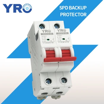 Сетевой фильтр переменного тока 2P 230 В SPD Выключатель тока Молниеотвод Резервный протектор YRSCB