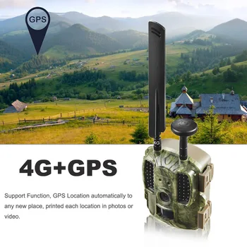 Цифровая камера для охоты, 4G GPS, беспроводные камеры дикой природы, 12-Мегапиксельное видео 1080P, водонепроницаемые фотоловушки ночного видения IP66