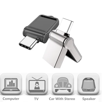 Mini 16GB 32GB 64GB 128GB Type C Ultra Dual Mini USB 2.0 Флэш-Накопитель Memory Stick U Диск Флэш-Накопитель Бесплатная Доставка
