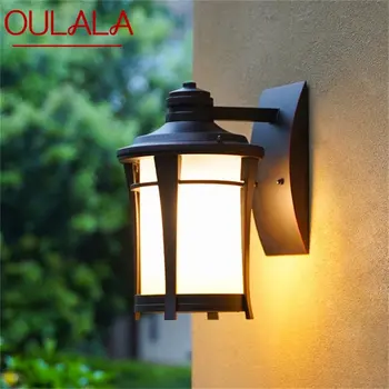 Уличный настенный светильник OULALA со светодиодными классическими кофейными светильниками в стиле ретро, водонепроницаемые декоративные светильники для домашнего прохода