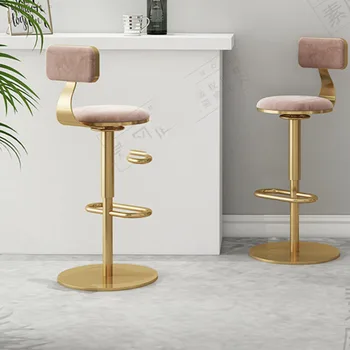 Офисные стулья для вечеринок, круглая спинка, Гостиная, спальня, стульчик для кормления, пол, Роскошная мебель для дома Silla Nordica из золота