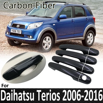 Черное Углеродное Волокно для Daihatsu Terios Bego Eco Wild J200 F400 2006 ~ 2016 2013 2014 2015 Крышка Автоматической Дверной Ручки Автомобильные Аксессуары