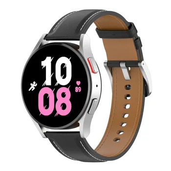 кожаный ремешок 20 мм для Samsung Galaxy Watch5/watch5pro, сменный ремешок, Быстросъемный кожаный сменный ремешок, аксессуары