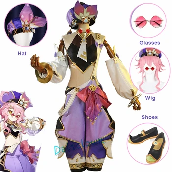 Косплей-костюм Dori Genshin Impact, Парик, Обувь, солнцезащитные очки Genshin Impact, электро-косплей-костюм Dori Loli Sumeru Merchant