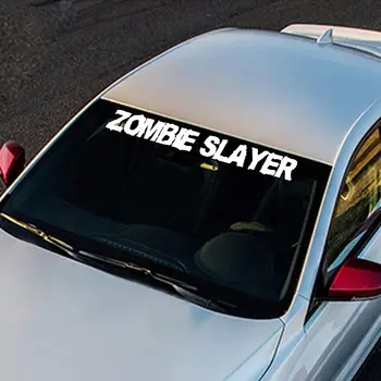 Текст для стайлинга автомобилей баннер Zombie Slayer, наклейка на лобовое стекло, ковбойские деревенские гоночные наклейки, аппликация