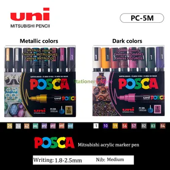 Новый Набор Маркеров UNI POSCA Graffiti PC-5M POP Рекламный Плакат Рисование Ручкой Товары для Рукоделия Plumones Rotuladores