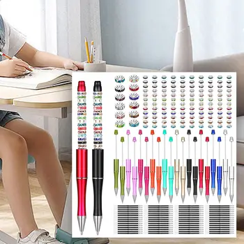 Набор ручек из бисера, шариковые ручки для канцелярских принадлежностей, подарки для студентов, пишущих в классе