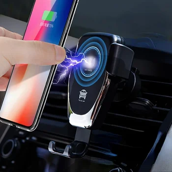 Автомобильное беспроводное зарядное устройство мощностью 10 Вт, магнитный автомобильный держатель для телефона для iPhone 14 13 12 Samsung Xiaomi, инфракрасная индукционная быстрая зарядка QI