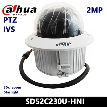 IP-камера Dahua 2-мегапиксельная 30-кратная PTZ-сетевая камера Starlight SD52C230U-HNI с 30-кратным зумом Starlight с автоматическим отслеживанием и IVS PoE+