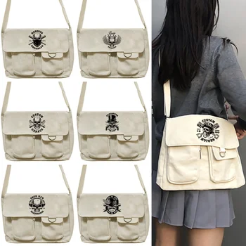 Мужские холщовые сумки-мессенджеры Harajuku, женская сумка через плечо, сумки для школьных книг для девочек, молодежные холщовые сумки, сумки через плечо, Sac Bolsas