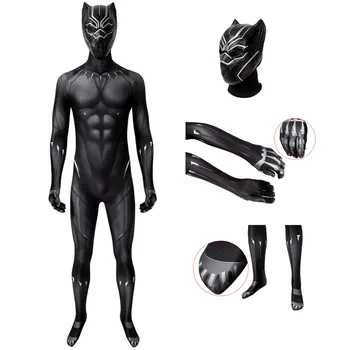 Взрослый мужской Леопардовый костюм супергероя из спандекса черного цвета для косплея, комбинезон с 3D принтом, эластичные колготки, костюмы Зентаи, маски на Хэллоуин