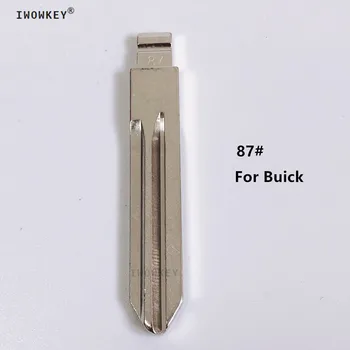 10 шт./лот # 87 лезвие для ключей, пустое металлическое неразрезное откидное лезвие для дистанционного ключа KD VVDI для Buick LaCrosse Remote Key
