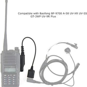 Кабель-адаптер K-Head 2-контактный наушник для портативной рации Динамик Микрофон для BAOFENG UV9R UV9RPLUS UVXR