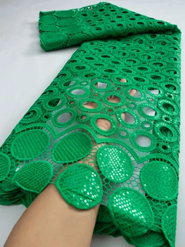 Африканская Кружевная Ткань Зеленый Гипюровый Шнур Кружевная Ткань С Блестками Нигерийская Свадебная Вечеринка Кружевная Ткань Для Элегантных Женщин Diy TY3315