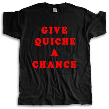 новоприбывшая мужская футболка summer Give Quiche A Chance, футболка Red Dwarf Lister Rimmer Cat, мужская хлопковая футболка большего размера