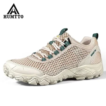 Дышащие походные ботинки HUMTTO, мужские летние быстросохнущие треккинговые ботинки с сетчатым верхом, спортивные кроссовки для прогулок на открытом воздухе, водные ботинки Aqua