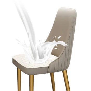 Обеденный стул из искусственной кожи в скандинавском стиле для ресторана, обеденный стул с удобной спинкой, Легкий Роскошный кухонный обеденный стул Обеденный стул из искусственной кожи в скандинавском стиле для ресторана, обеденный стул с удобной спинкой, Легкий Роскошный кухонный обеденный стул 3