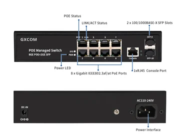 2-Слойный управляемый коммутатор Ethernet PoE 48 В, 8-портовый Гигабитный коммутатор 802.3af / at 150 Вт, интеллектуальный управляемый сетевой коммутатор PoE + 2-Слойный управляемый коммутатор Ethernet PoE 48 В, 8-портовый Гигабитный коммутатор 802.3af / at 150 Вт, интеллектуальный управляемый сетевой коммутатор PoE + 3